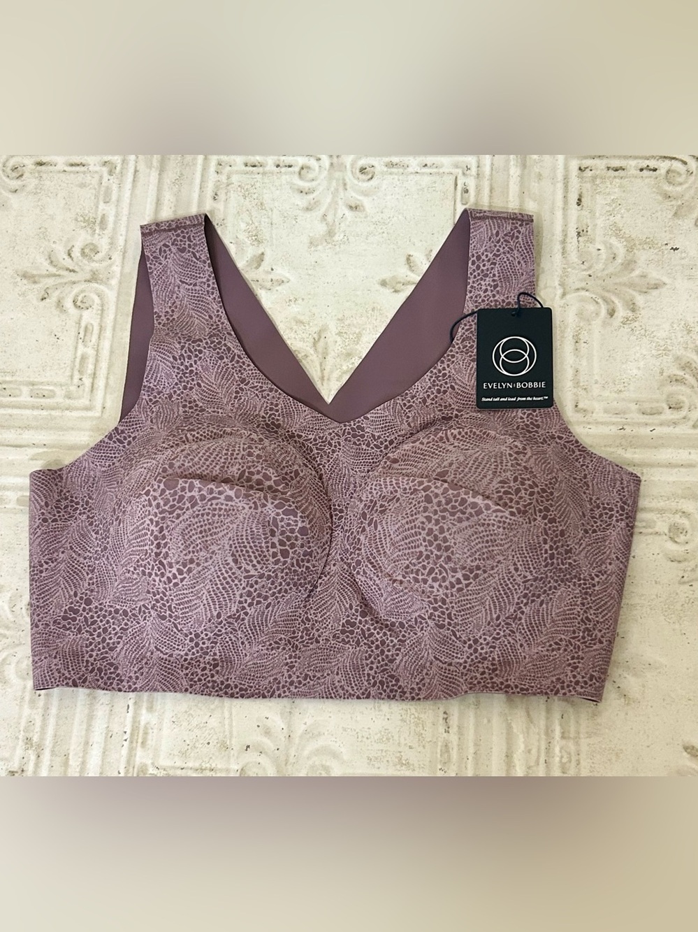 Evelyn & Bobbie Ultra Lift Defy Seamless Bra XL NWT Amethyst Lace